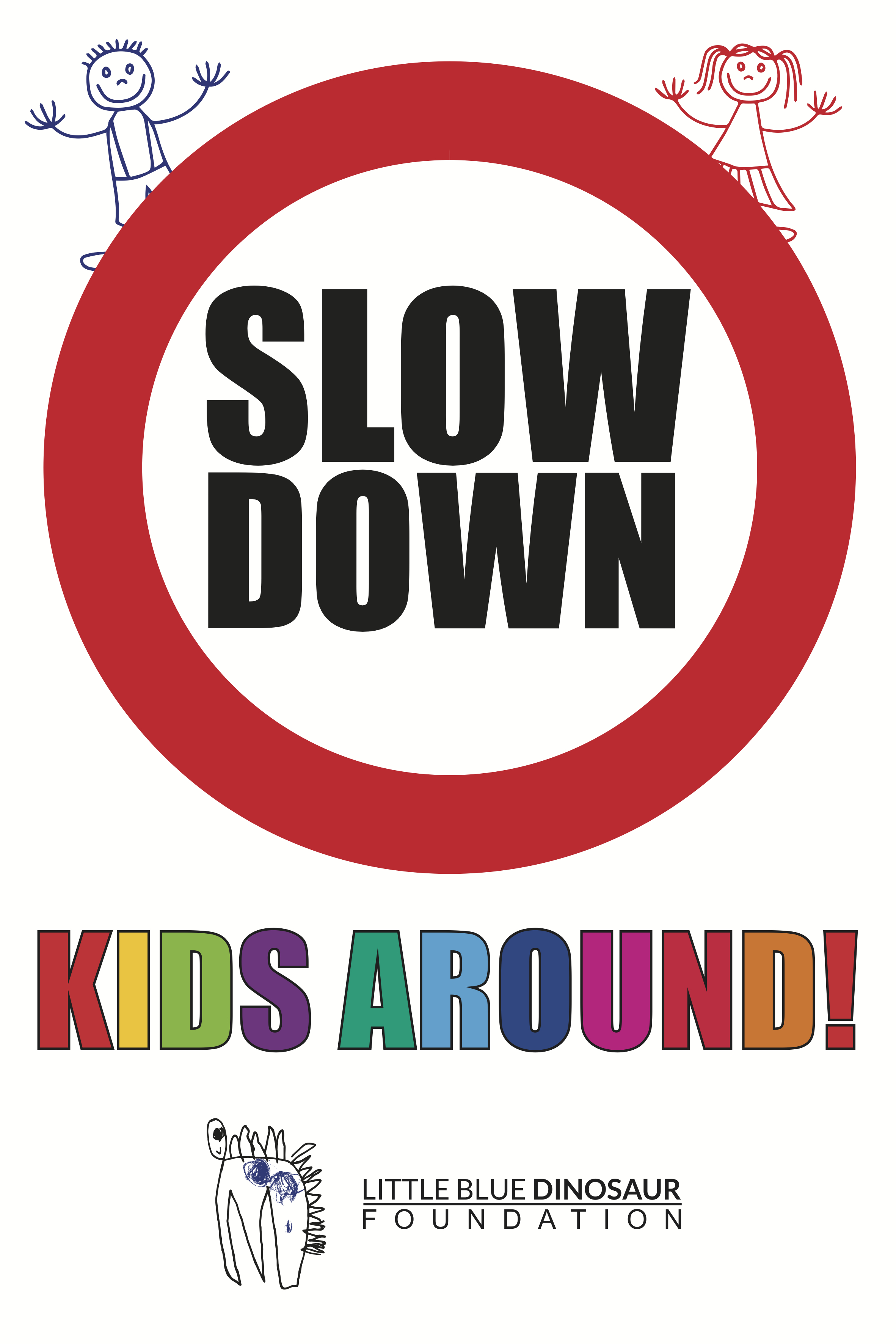 Slow down kids around image