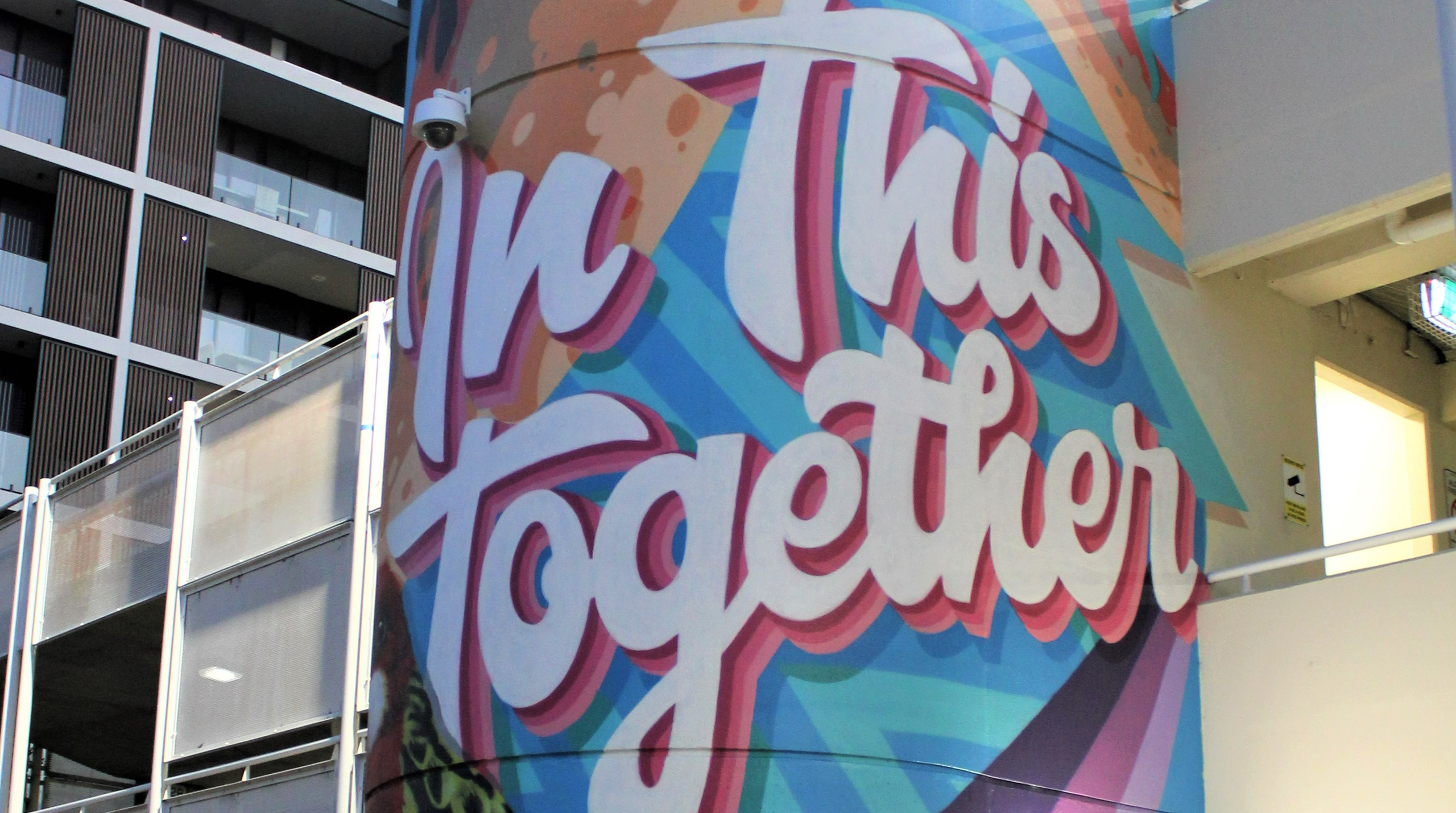 The intricate mural at Judges Place Car Park