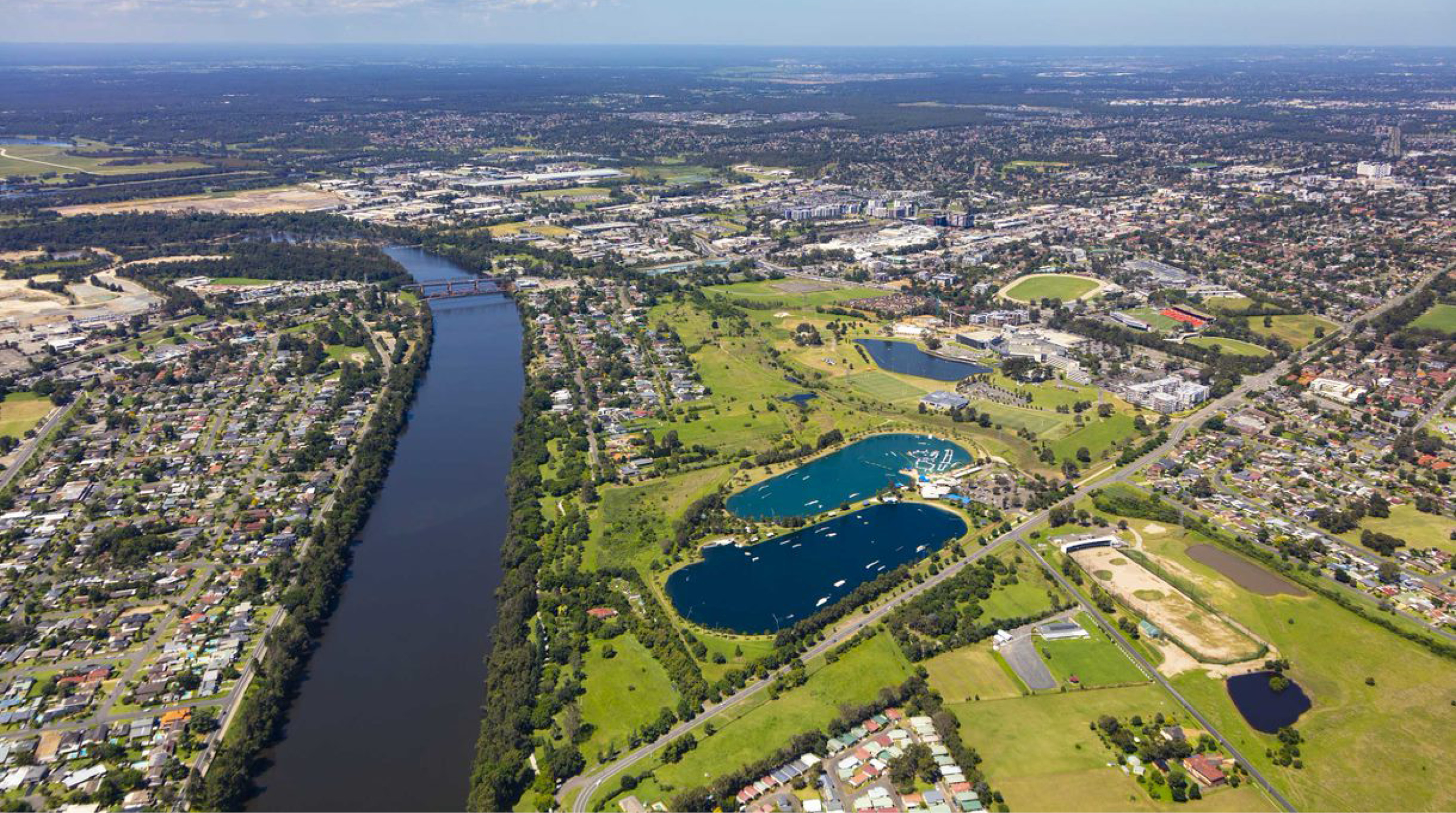 An aerial view of Penrith