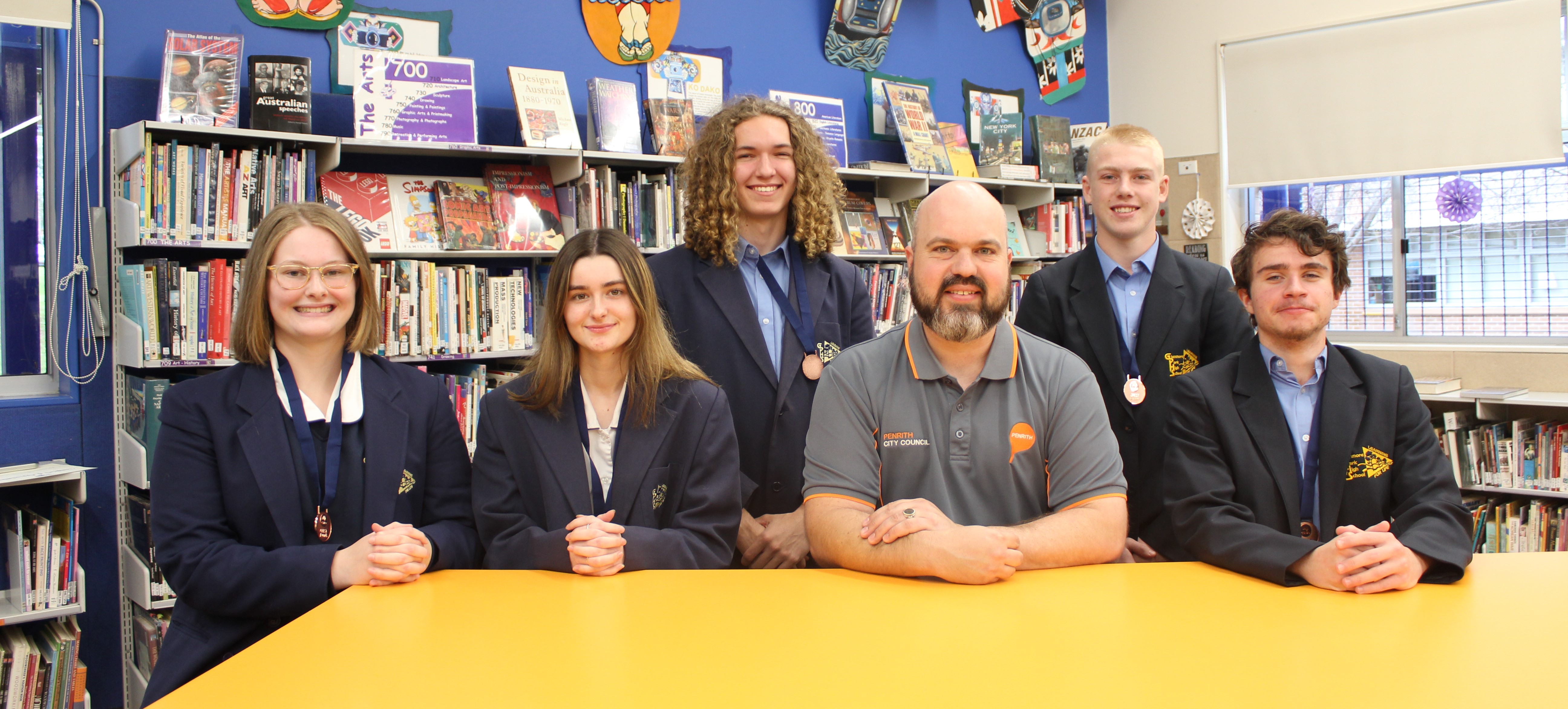 Council’s Sustainability Education Officer, Andrew Hewson, pictured with Glenmore Park High School’s STEM CPP students.