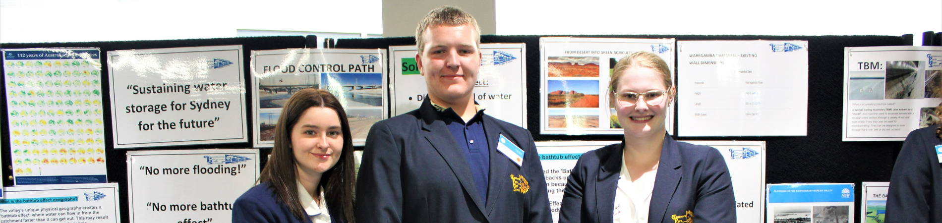 STEM2: Students from Glenmore Park High School with their flood mitigation models created as part of the STEM CPP.