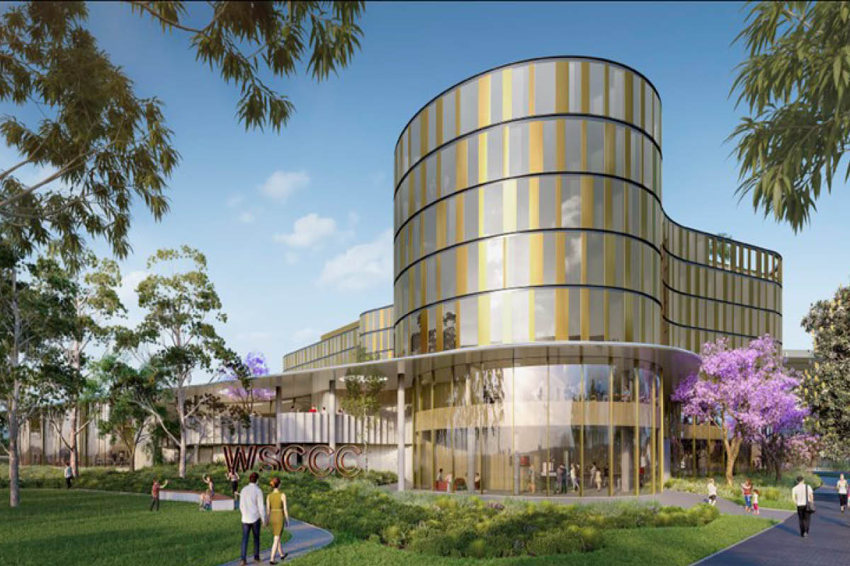 Artists impression of the Western Sydney Conference Centre located at Penrith Panthers.