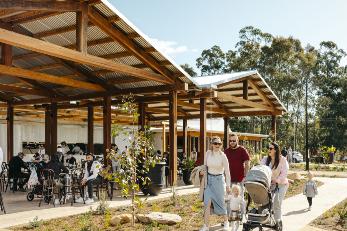 Patrons enjoying new dining venue, The Orchard at Jamisontown. 