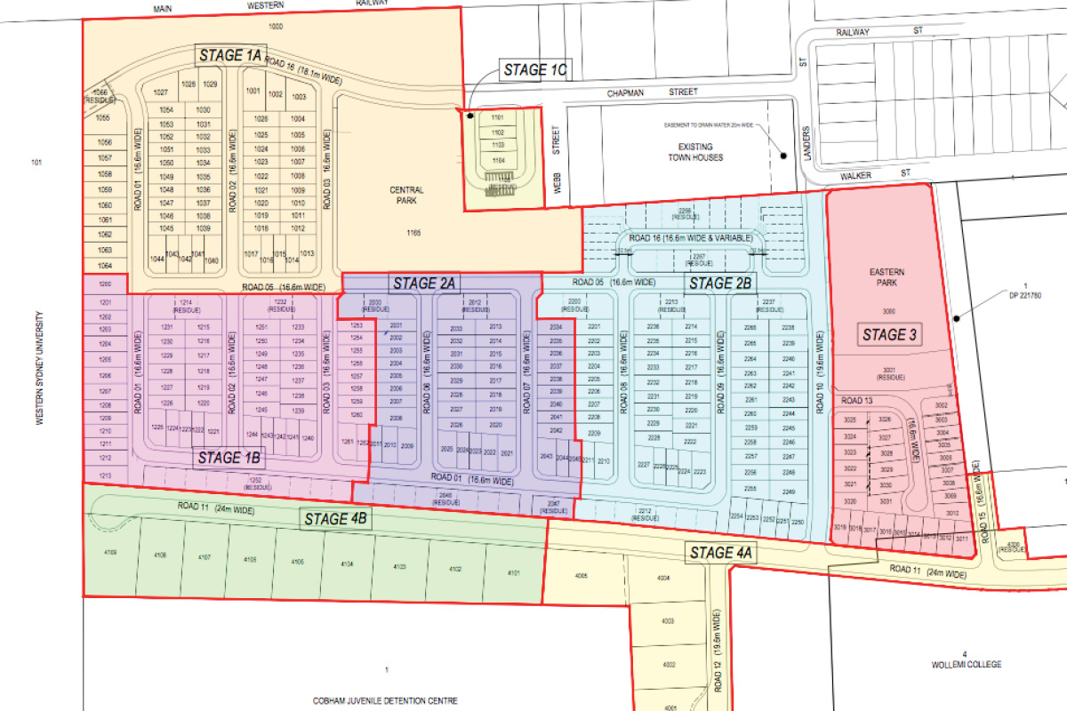 Map of proposed South Werrington Urban Village subdivision