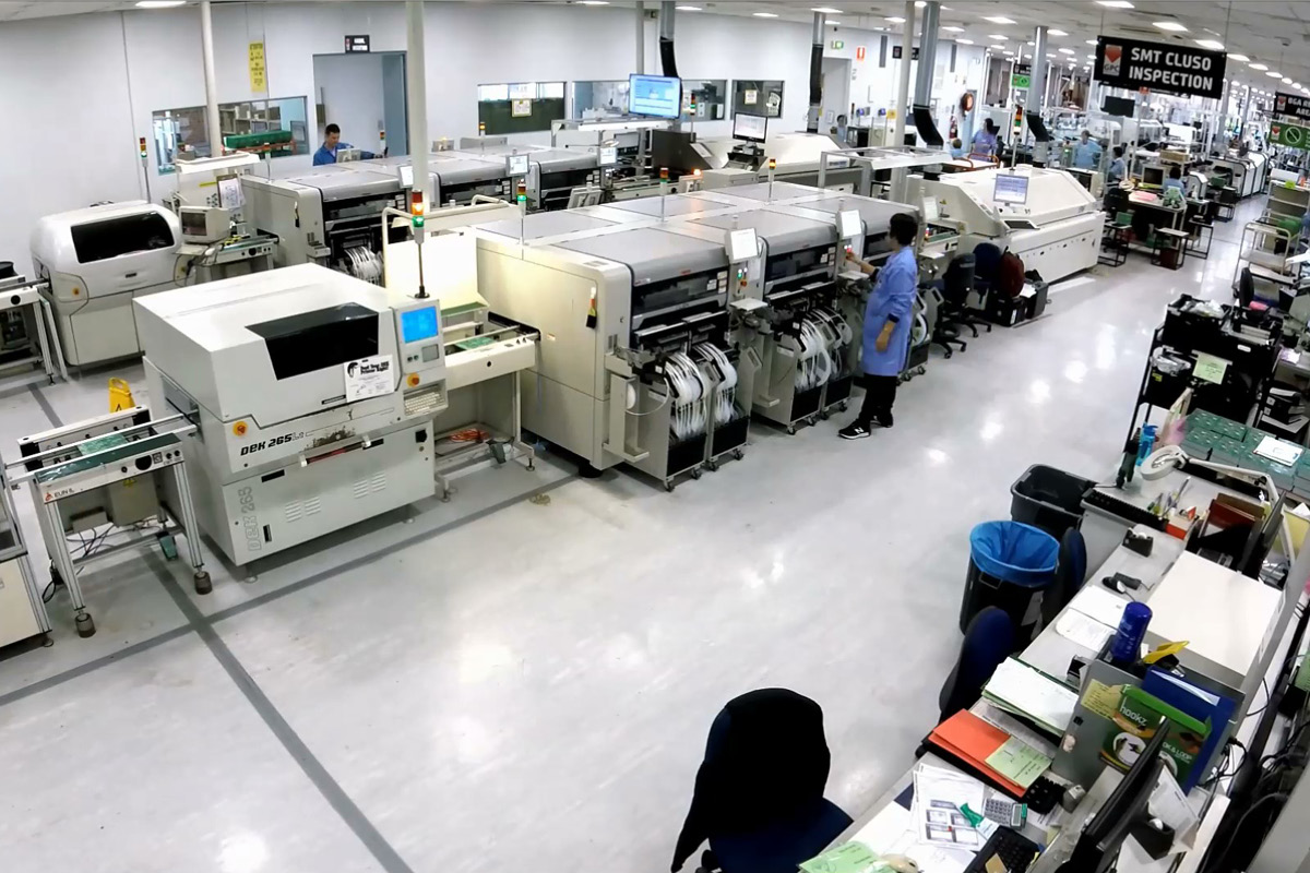 production line in electronics manufacturer
