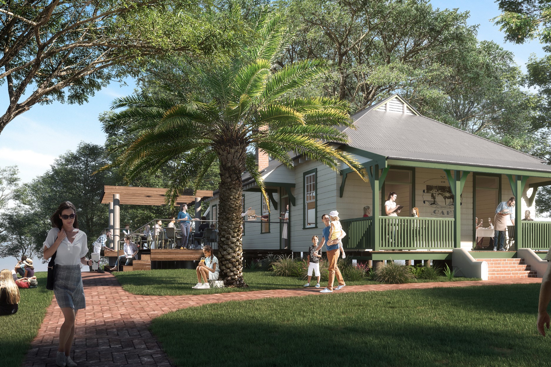 artist impression of a cottage with verandah