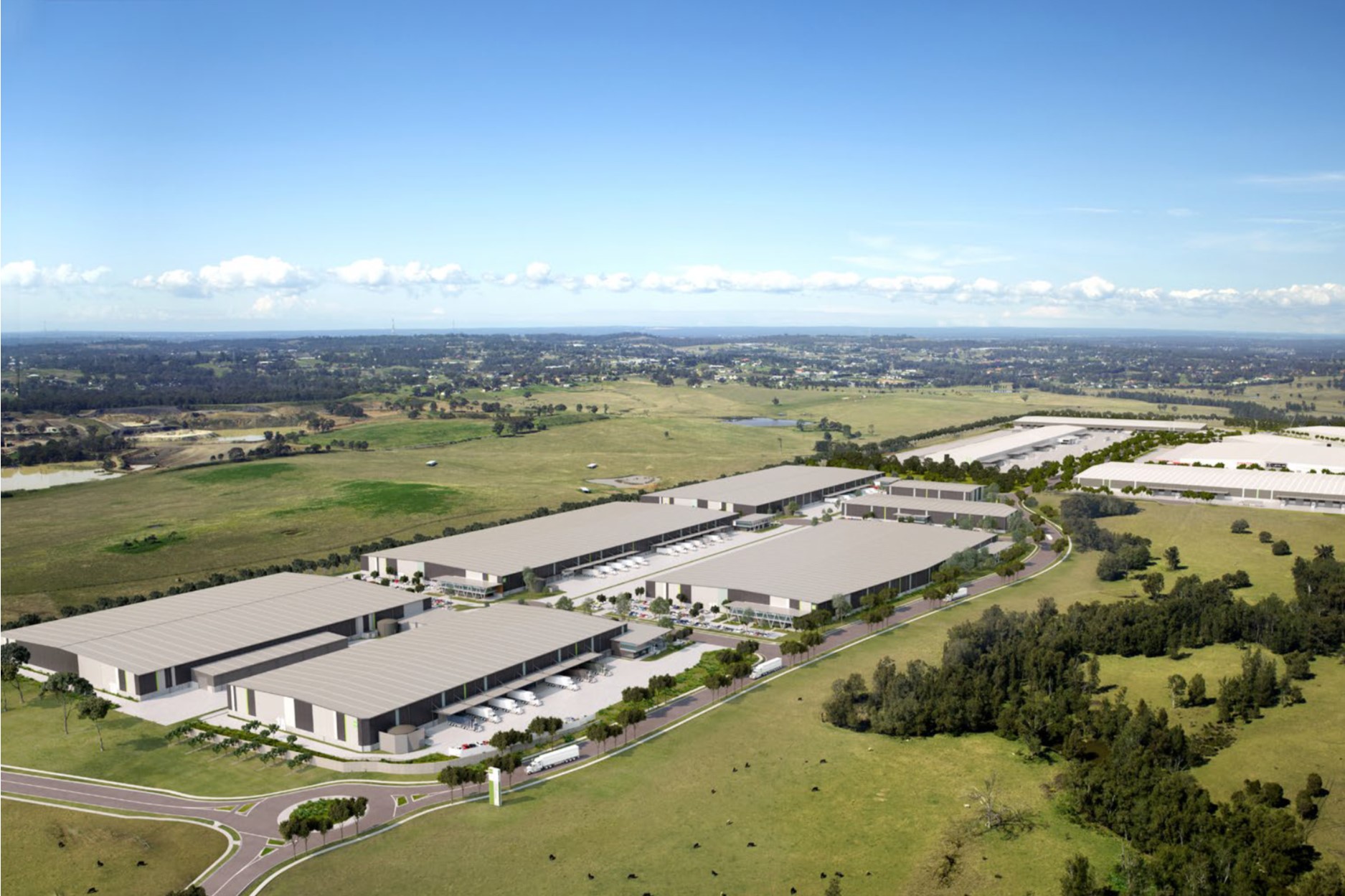 artist impression of industrial park