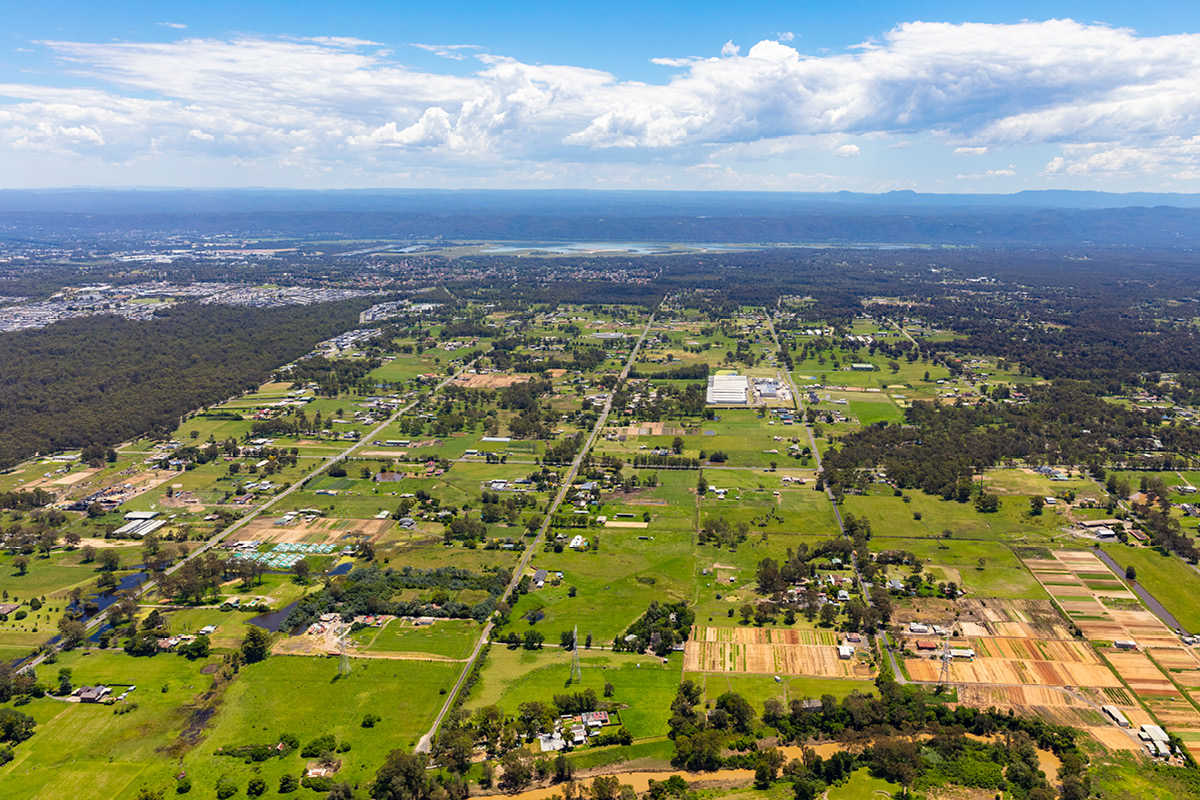 aerial image of farmland