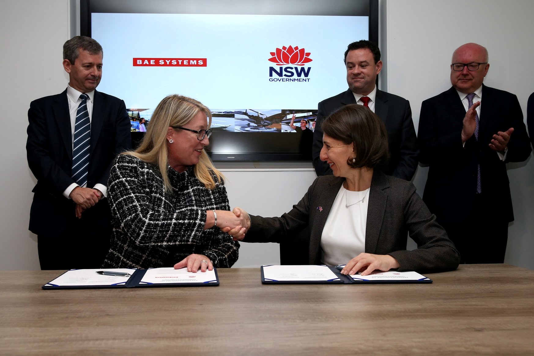 Gabby Costigan and Premier Gladys Berejiklian