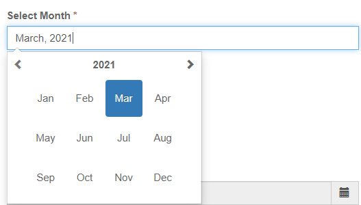 calendar selection