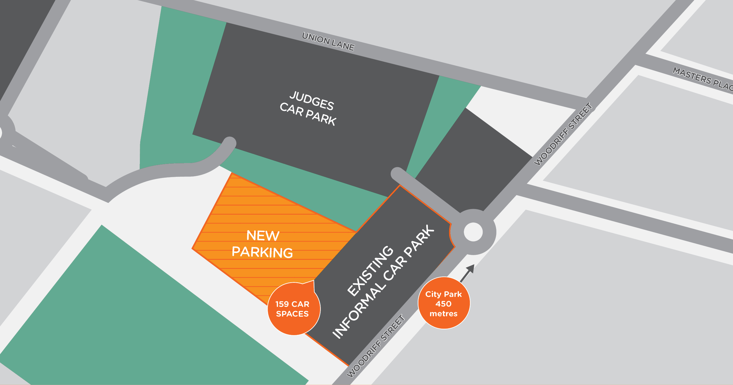 citypark woodriff parking map