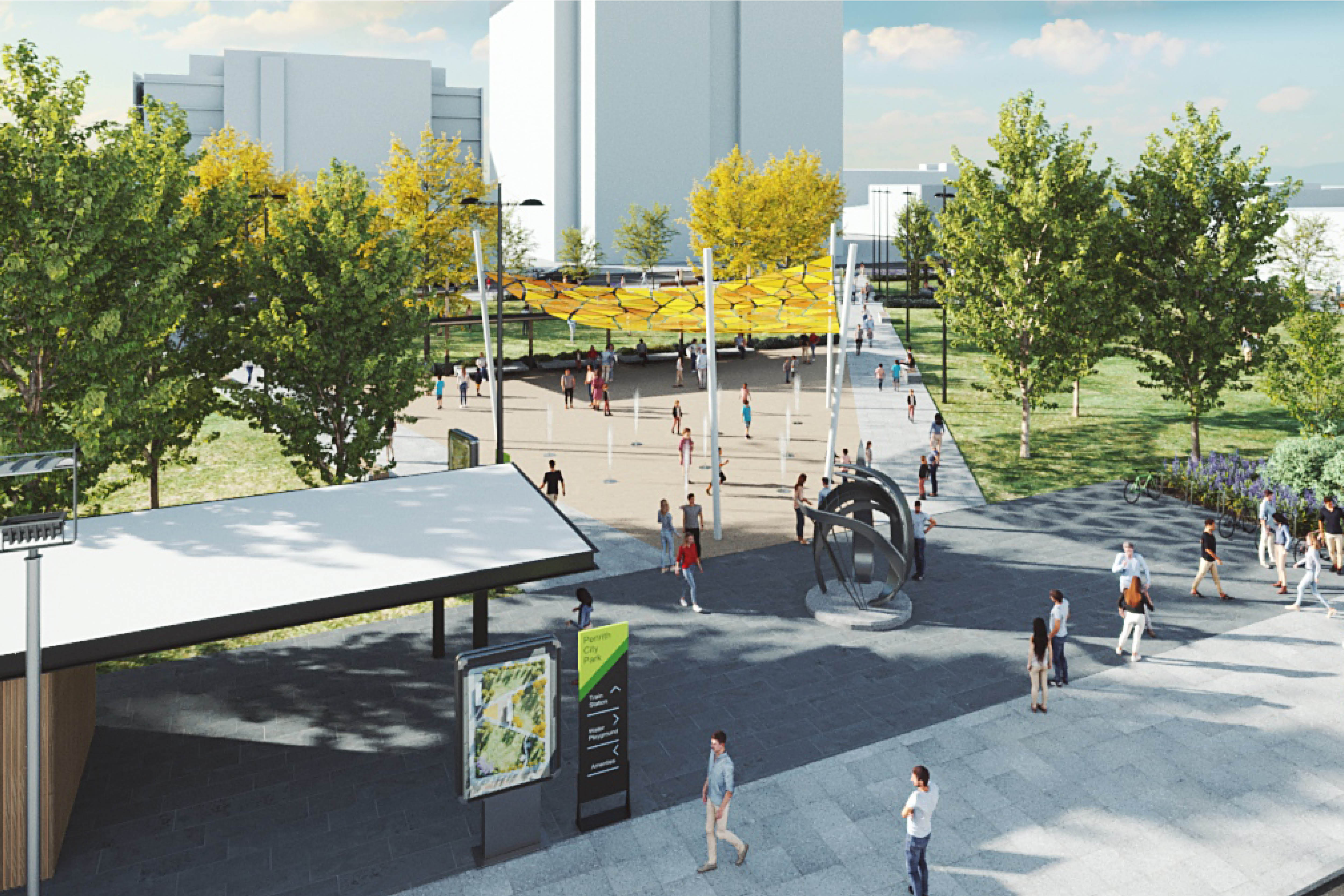 Artist impression of the proposed City Park development