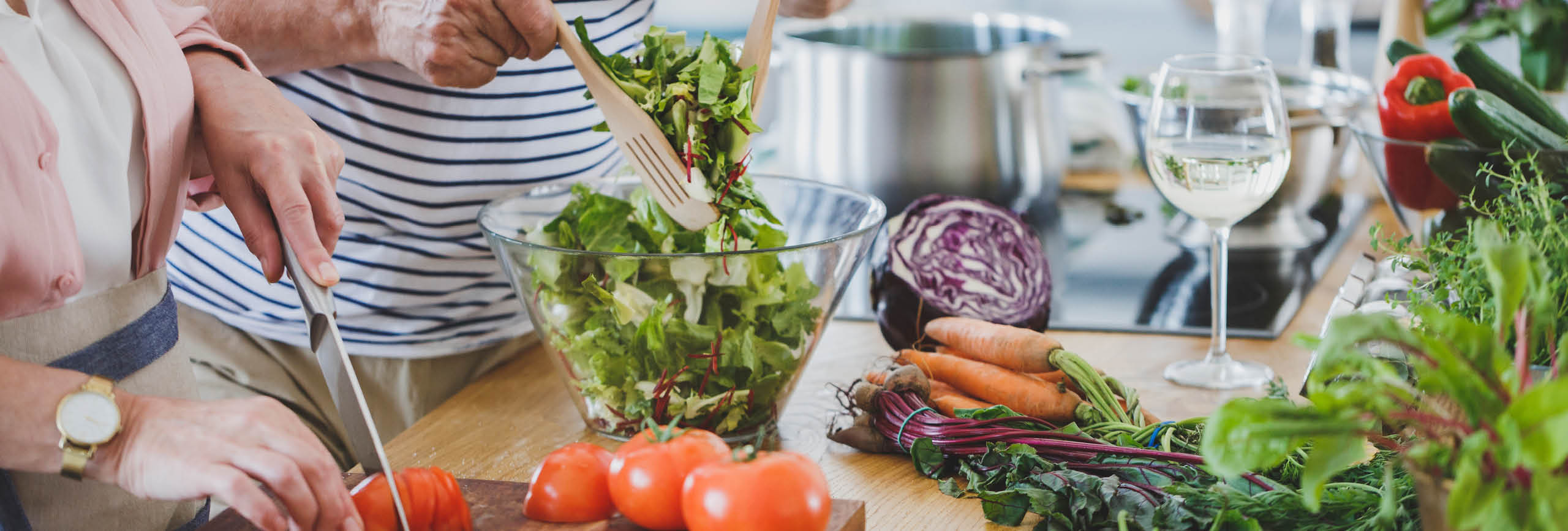 Vegetables on a table for cooking.