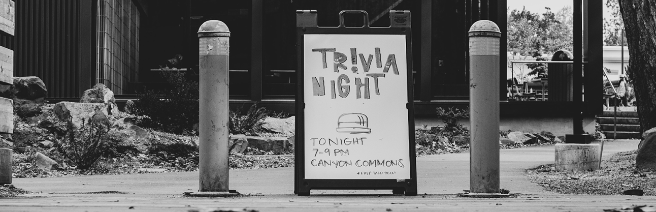 Trivia night sign