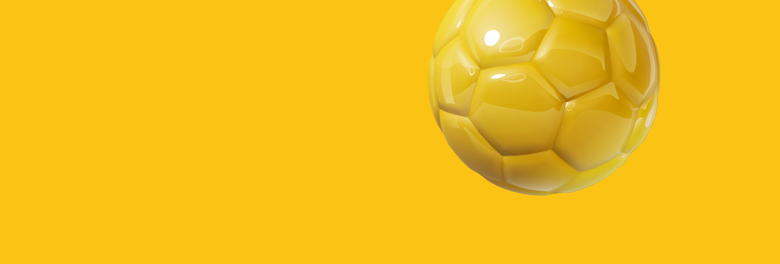 Gold background with gold soccer ball