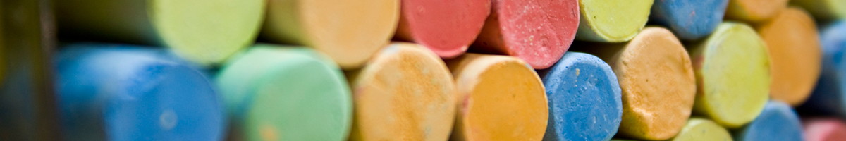 Different coloured pieces of chalk