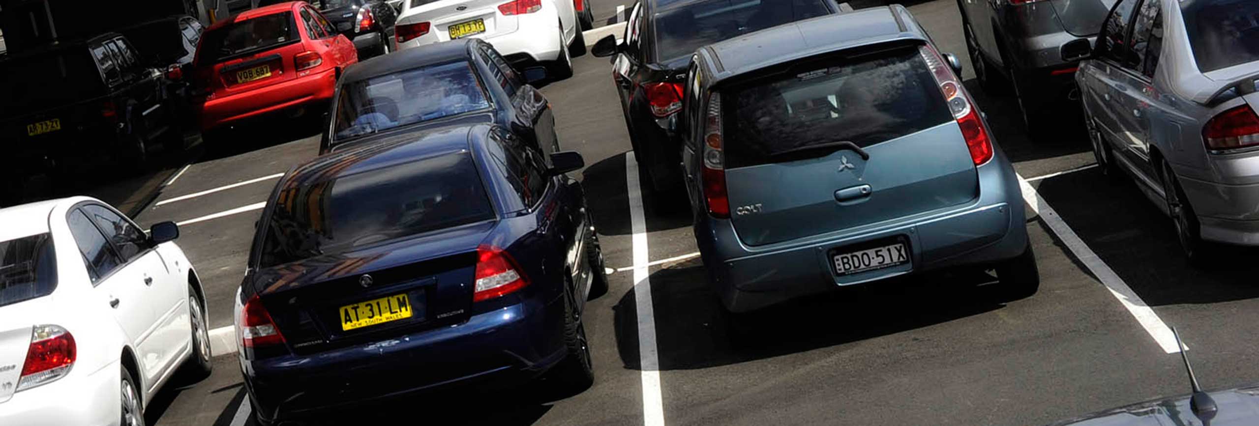 Cars parked in a car park