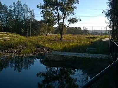 andrews road bioretention basin completion